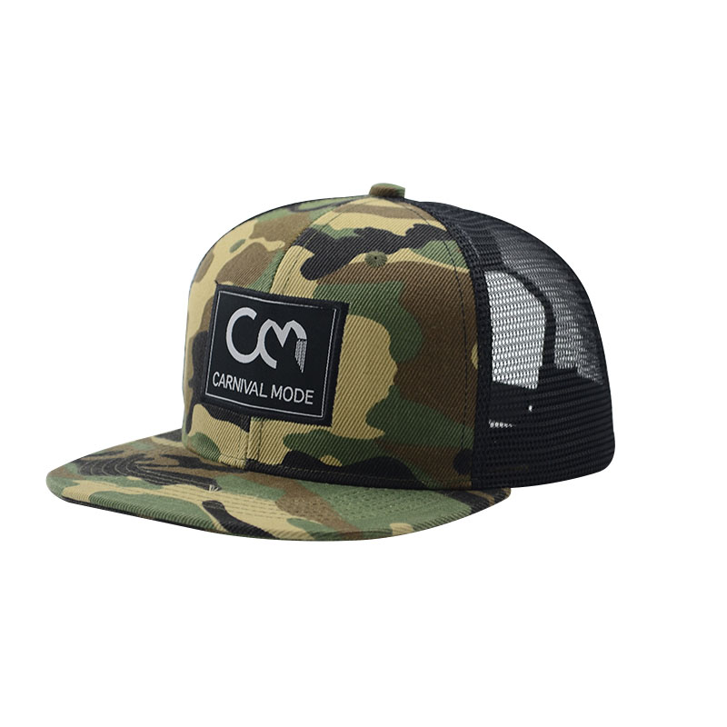 Snapback mesh-hoed met 6 panelen